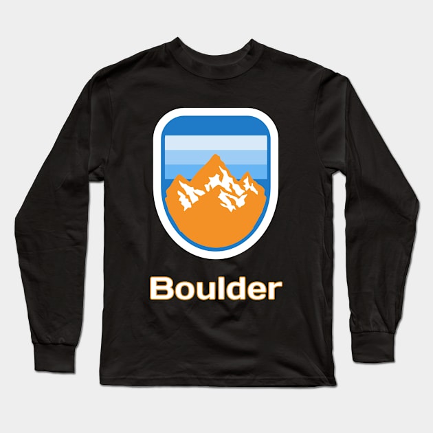 Boulder Colorado Long Sleeve T-Shirt by jutulen